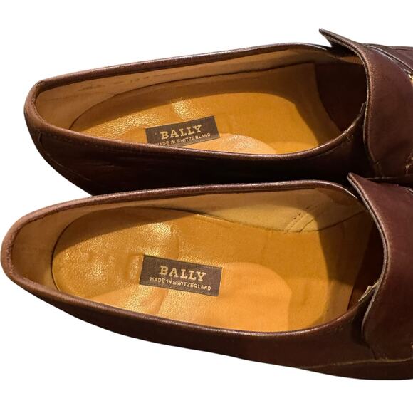 Bally Size 13 M Brown Leather Durango Made in Switzerland Loafers Slip On Shoes